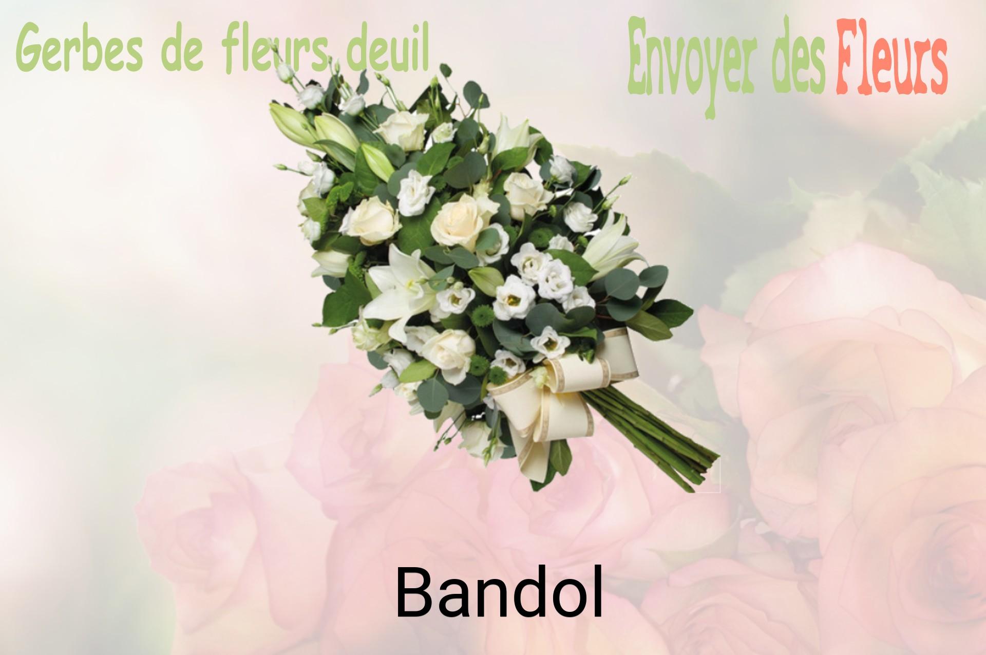 Gerbe de fleurs de deuil livrée à Bandol